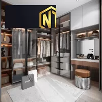 Tủ quần áo kết hợp tủ giày gỗ MDF